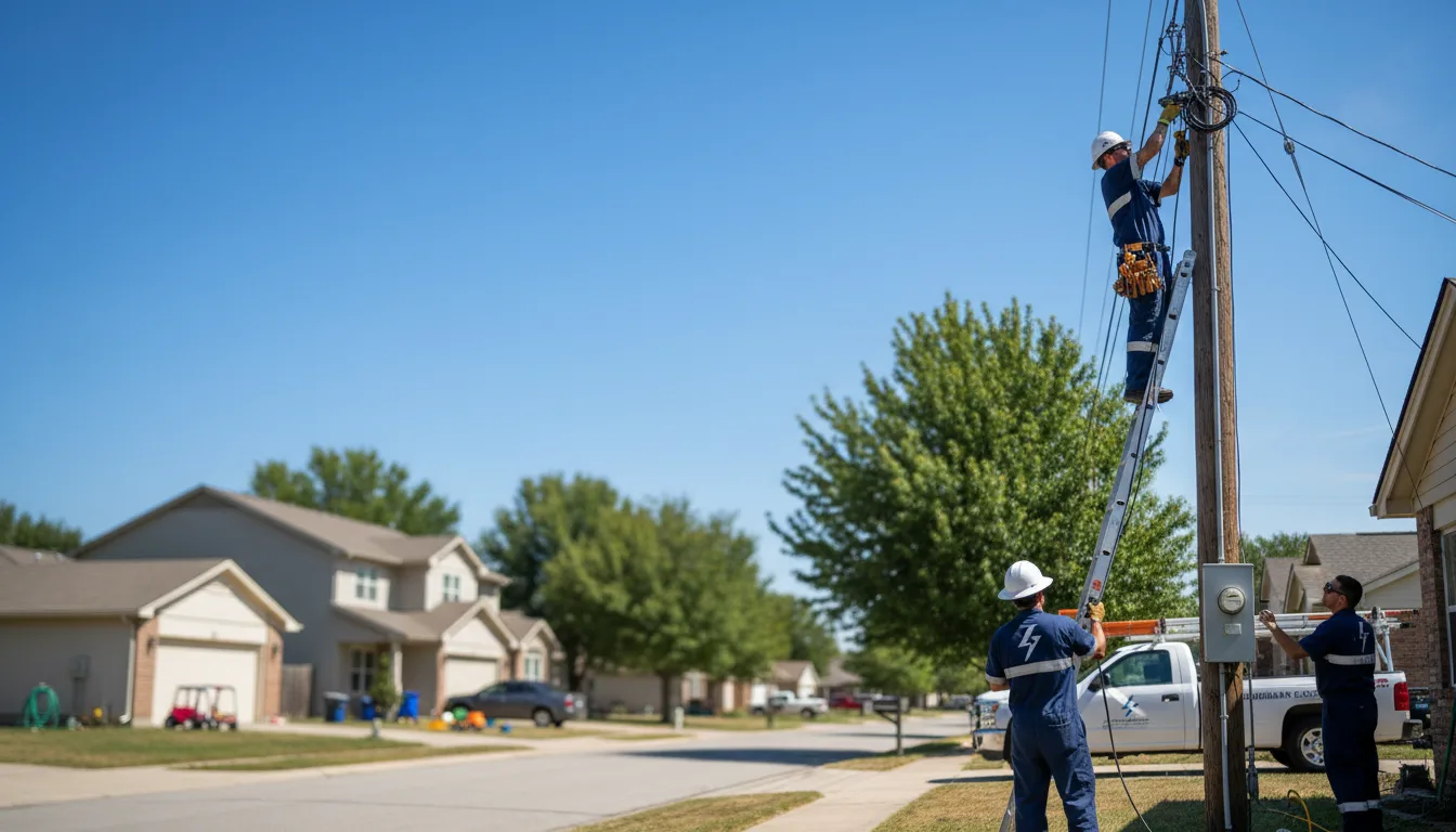Residential electrician providing installation services in Tingley, IA